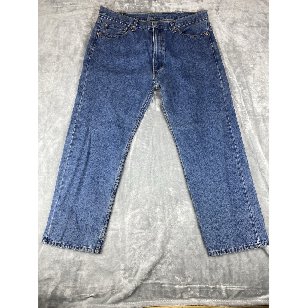Levi's 505 Mens ‎ Straight Fit Medium Wash Blue Denim Jeans Size 40x30